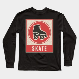 Japanese Style SKATE Poster | Roller Skating Long Sleeve T-Shirt